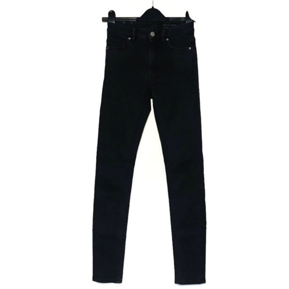 AllSaints Faded Black Stilt High Rise Skinny Jeans Women’s size 24 00
